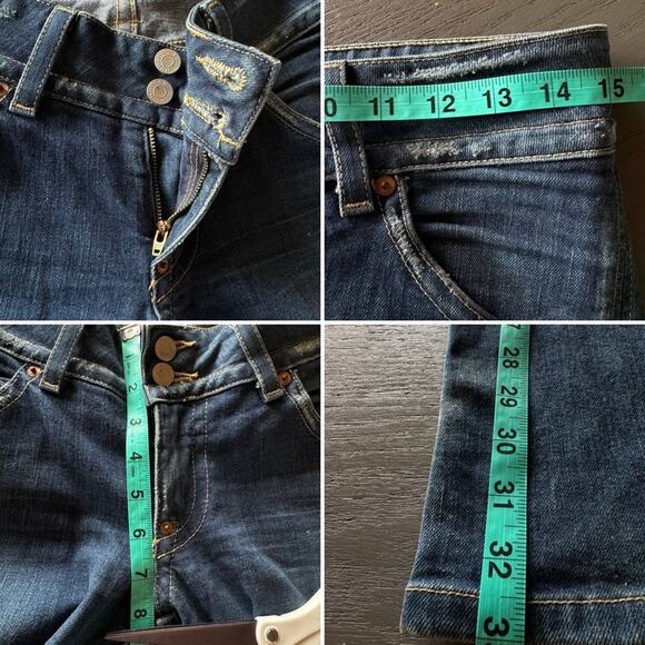 Hudson Vintage Y2K 00s low rise denim cut H10712 jeans womens style 170SD - Picture 14 of 16